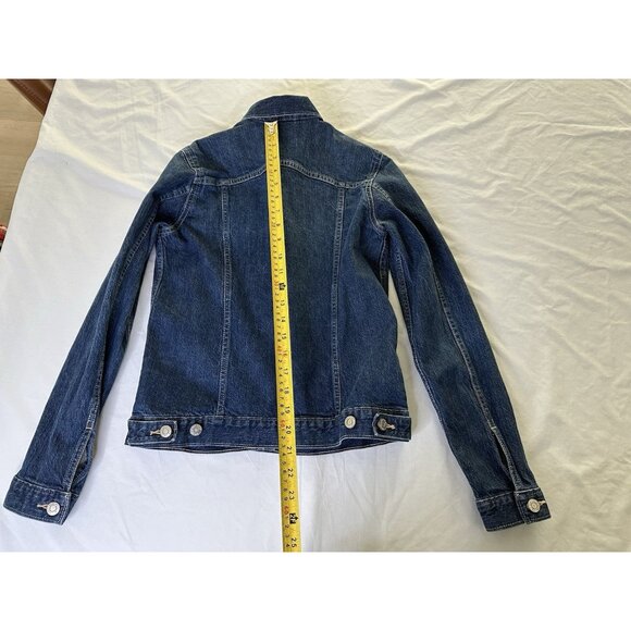 Gap Icon Denim Jacket in Saddle Blue XS EUC - Picture 7 of 9